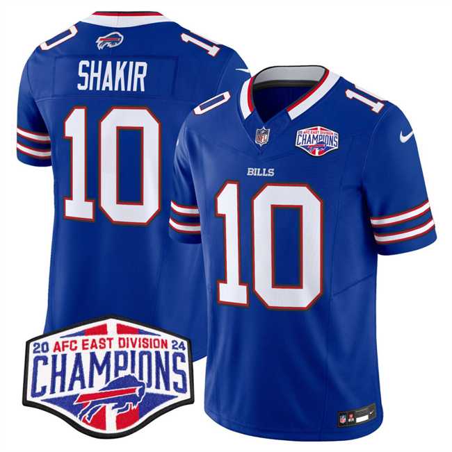 Men%27s Buffalo Bills #10 Khalil Shakir Royal F.U.S.E. 2024 AFC East Division Champions Vapor Limited Stitched Jersey->buffalo bills->NFL Jersey